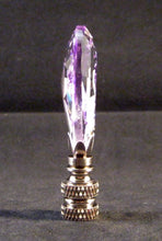 Load image into Gallery viewer, LASER ENGRAVED CRYSTAL FLOWER-Lamp Finial-Lilac, AB, PB OR SN Finish