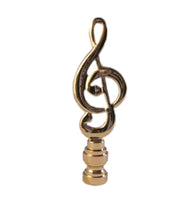 Load image into Gallery viewer, MUSIC STAFF Lamp Finial-Polished Brass Finish, Highly detailed metal casting