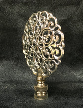 Load image into Gallery viewer, MEDALLION #6 Cast Alloy Lamp Finial-Antique Silver Finish