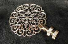Load image into Gallery viewer, MEDALLION #6 Cast Alloy Lamp Finial-Antique Silver Finish