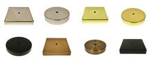 Load image into Gallery viewer, METAL LAMP BASES-Round or Square, 5" and 6", Available in 4 Finishes: AB, PB, PN and MBK (1 Pc.)