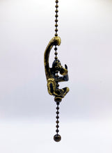 Load image into Gallery viewer, HANGING MONKEY Fan/Socket Pull Chain, Antique Brass Finish-12" Beaded Chain