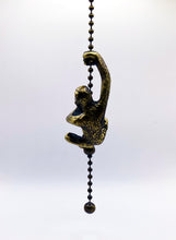 Load image into Gallery viewer, HANGING MONKEY Fan/Socket Pull Chain, Antique Brass Finish-12" Beaded Chain