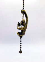 Load image into Gallery viewer, HANGING MONKEY Fan/Socket Pull Chain, Antique Brass Finish-12" Beaded Chain