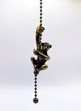 Load image into Gallery viewer, HANGING MONKEY Fan/Socket Pull Chain, Antique Brass Finish-12" Beaded Chain