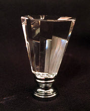 Load image into Gallery viewer, OCTAGONAL PYRAMID Optic Glass Crystal Lamp Finial-Chrome Finish