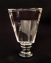 Load image into Gallery viewer, OCTAGONAL PYRAMID Optic Glass Crystal Lamp Finial-Chrome Finish