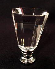 Load image into Gallery viewer, OCTAGONAL PYRAMID Optic Glass Crystal Lamp Finial-Chrome Finish