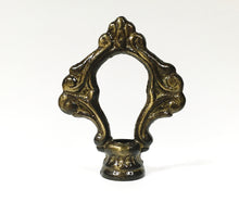 Load image into Gallery viewer, ORNAMENTAL LOOP Solid Cast Brass Lamp Finial, Highly Detailed w/Dual Threads