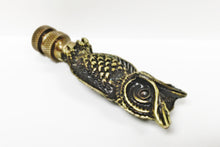 Load image into Gallery viewer, OWL Lamp Finial-Aged Brass Finish, Highly detailed metal casting