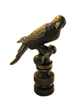 Load image into Gallery viewer, PARROT Lamp Finial-Aged Brass Finish, Highly detailed metal casting