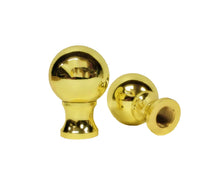 Load image into Gallery viewer, BALL Machined Metal Lamp Finial-Polished Brass Finish