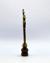 Load image into Gallery viewer, PALM TREE Lamp Finial, Aged Brass Finish, Highly detailed metal casting
