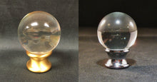 Load image into Gallery viewer, ORB Optic Glass Crystal Lamp Finial-Chrome or Satin Brass Finish
