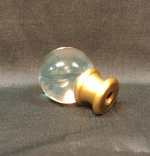 Load image into Gallery viewer, ORB Optic Glass Crystal Lamp Finial-Chrome or Satin Brass Finish