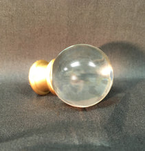 Load image into Gallery viewer, ORB Optic Glass Crystal Lamp Finial-Chrome or Satin Brass Finish
