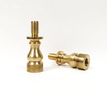 Load image into Gallery viewer, Lamp Shade/Finial RISERS Lamp Parts-Solid Brass 1/4-27 to 1/4-27-(4 Heights, 3 Finishes Available) (1 Pc.)