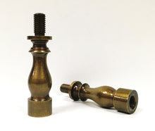 Load image into Gallery viewer, Lamp Shade/Finial RISERS Lamp Parts-Solid Brass 1/4-27 to 1/4-27-(4 Heights, 3 Finishes Available) (1 Pc.)