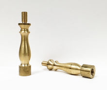Load image into Gallery viewer, Lamp Shade/Finial RISERS Lamp Parts-Solid Brass 1/4-27 to 1/4-27-(4 Heights, 3 Finishes Available) (1 Pc.)
