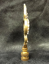 Load image into Gallery viewer, RHINESTONE FLEUR DE LIS Lamp Finial-Antique Brass Finish