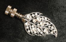 Load image into Gallery viewer, RHINESTONE LEAF Lamp Finial-Antique Silver Finish