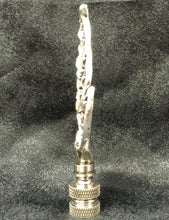 Load image into Gallery viewer, RHINESTONE LEAF Lamp Finial-Antique Silver Finish