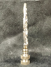Load image into Gallery viewer, RHINESTONE LEAF Lamp Finial-Antique Silver Finish
