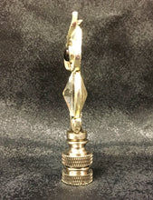 Load image into Gallery viewer, OWL ON BRANCH-Rhinestone Lamp Finial-Antique Silver Finish