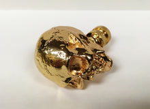 Load image into Gallery viewer, SKULL Lamp Finial, Aged Brass, Polished Gold or Chrome Finish, Highly detailed metal casting (1Pc.)