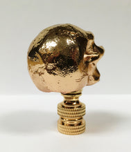 Load image into Gallery viewer, SKULL Lamp Finial, Aged Brass, Polished Gold or Chrome Finish, Highly detailed metal casting (1Pc.)