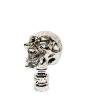 Load image into Gallery viewer, SKULL Lamp Finial, Aged Brass, Polished Gold or Chrome Finish, Highly detailed metal casting (1Pc.)