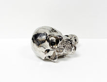 Load image into Gallery viewer, SKULL Lamp Finial, Aged Brass, Polished Gold or Chrome Finish, Highly detailed metal casting (1Pc.)