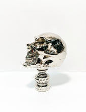 Load image into Gallery viewer, SKULL Lamp Finial, Aged Brass, Polished Gold or Chrome Finish, Highly detailed metal casting (1Pc.)