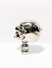 Load image into Gallery viewer, SKULL Lamp Finial, Aged Brass, Polished Gold or Chrome Finish, Highly detailed metal casting (1Pc.)