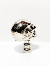 Load image into Gallery viewer, SKULL Lamp Finial, Aged Brass, Polished Gold or Chrome Finish, Highly detailed metal casting (1Pc.)