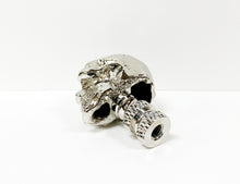 Load image into Gallery viewer, SKULL Lamp Finial, Aged Brass, Polished Gold or Chrome Finish, Highly detailed metal casting (1Pc.)