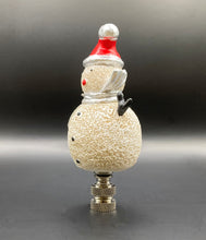 Load image into Gallery viewer, Holiday-Christmas Lamp Finial-SNOWMAN-Polished Nickel Base