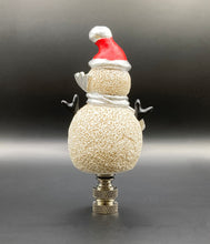 Load image into Gallery viewer, Holiday-Christmas Lamp Finial-SNOWMAN-Polished Nickel Base