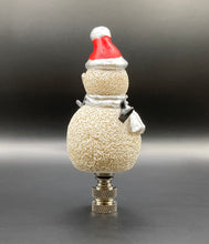 Load image into Gallery viewer, Holiday-Christmas Lamp Finial-SNOWMAN-Polished Nickel Base