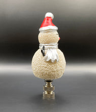 Load image into Gallery viewer, Holiday-Christmas Lamp Finial-SNOWMAN-Polished Nickel Base
