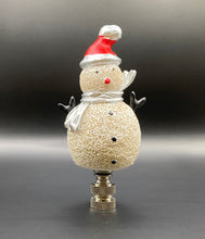 Load image into Gallery viewer, Holiday-Christmas Lamp Finial-SNOWMAN-Polished Nickel Base