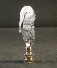 Load image into Gallery viewer, Holiday-Christmas Lamp Finial, SANTA HEAD-Pewter Finish, Detailed metal casting