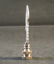 Load image into Gallery viewer, Holiday-Christmas Lamp Finial, SANTA HEAD-Pewter Finish, Detailed metal casting