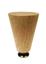Load image into Gallery viewer, WOOD TAPERED CYLINDER Solid Beech Lamp Finial W/Dual Thread Base in 4 Plated Finishes