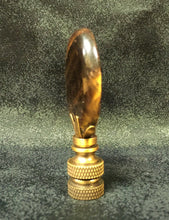 Load image into Gallery viewer, TIGER EYE QUARTZ Oval Stone Lamp Finial with AB,PB or SN Base (1-PC.)