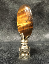 Load image into Gallery viewer, TIGER EYE QUARTZ Oval Stone Lamp Finial with AB,PB or SN Base (1-PC.)