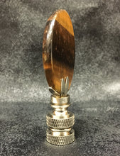 Load image into Gallery viewer, TIGER EYE QUARTZ Oval Stone Lamp Finial with AB,PB or SN Base (1-PC.)