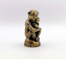 Load image into Gallery viewer, THINKING MONKEY Lamp Finial-Aged Brass Finish, Highly detailed metal casting