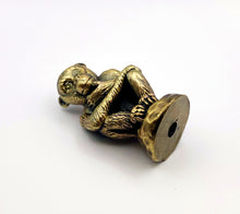 Load image into Gallery viewer, THINKING MONKEY Lamp Finial-Aged Brass Finish, Highly detailed metal casting