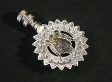 Load image into Gallery viewer, TIBETAN SUN GOD Lamp Finial-Antique Silver Finish-Satin Nickel Base-Detailed Casting